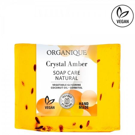 ORGANIQUE SAPUN CRYSTAL AMBER CU CHIHLIMBAR MIGDALE SI MANDARINE 100 GR 102028W