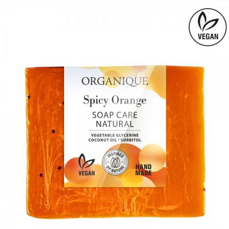 ORGANIQUE SAPUN SPICY ORANGE CU PORTOCALE SCORTISOARA SI GHIMBIR 100 GR 102021W