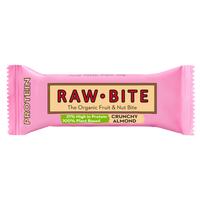 Baton Bio proteic Cruncy Almond, 45 g, Rawbite