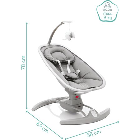 Leagan electric pentru bebelusi Mimi Grey, Fillikid 607395
