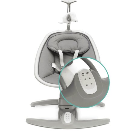 Leagan electric pentru bebelusi Mimi Grey, Fillikid 607396