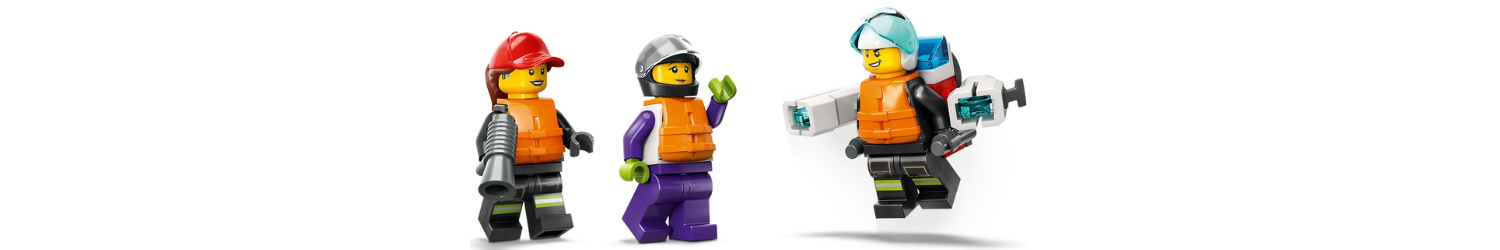 Barca de salvare a pompierilor, +5 ani, 60373, Lego City