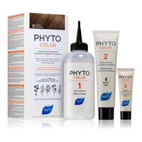 Vopsea permanenta pentru par Phytocolor, Nuanta 8 Light Golden Blonde, 50 ml, Phyto