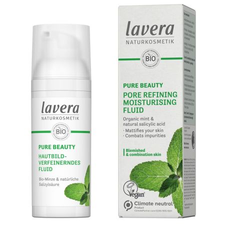 Fluid hidratant bio pentru reducerea porilor cu menta si acid salicidic Pure Beauty