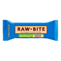 Baton Bio proteic Smooth Cacao, 45 g, Rawbite
