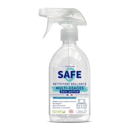 SAFE DETERGENT BIO MULTISUPRAFETE CU PULVERIZATOR FARA PARFUM FARA ALERGENI 500 ML 10654