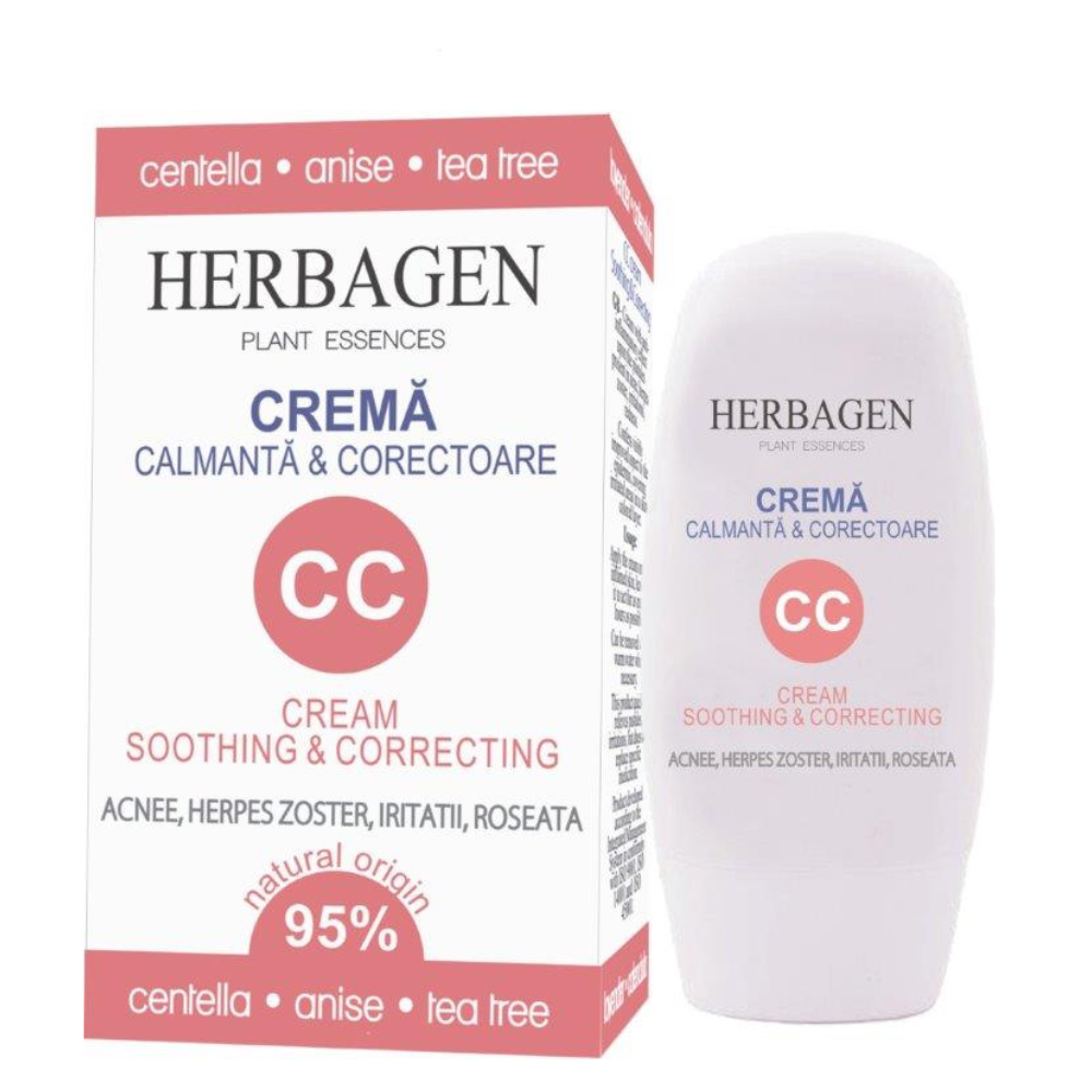 Crema calmanta si corectoare CC, 50 g, Herbagen