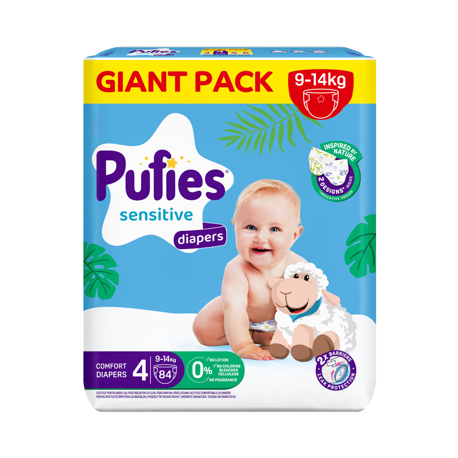 Scutece Fashion & Nature, Nr. 4, 9-14 kg, 84 buc, Pufies