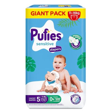 Scutece Fashion & Nature, Nr. 5, 11-16 kg, 72 buc, Pufies