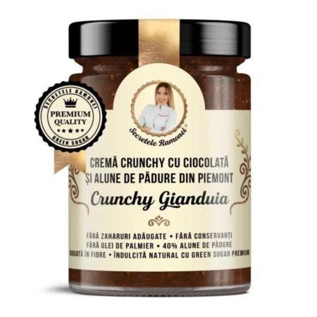 SECRETELE RAMONEI CREMA CRUNCHY GIANDUIA CU CIOCOLATA SI ALUNE DE PADURE DIN PIEMONT 350GR