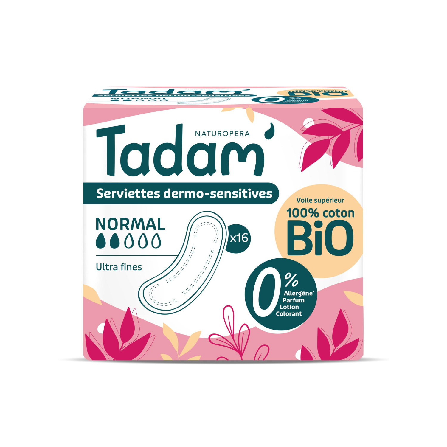 Absorbante Bio hipoalergenice, Ultra Normal, 16 bucati, Tadam