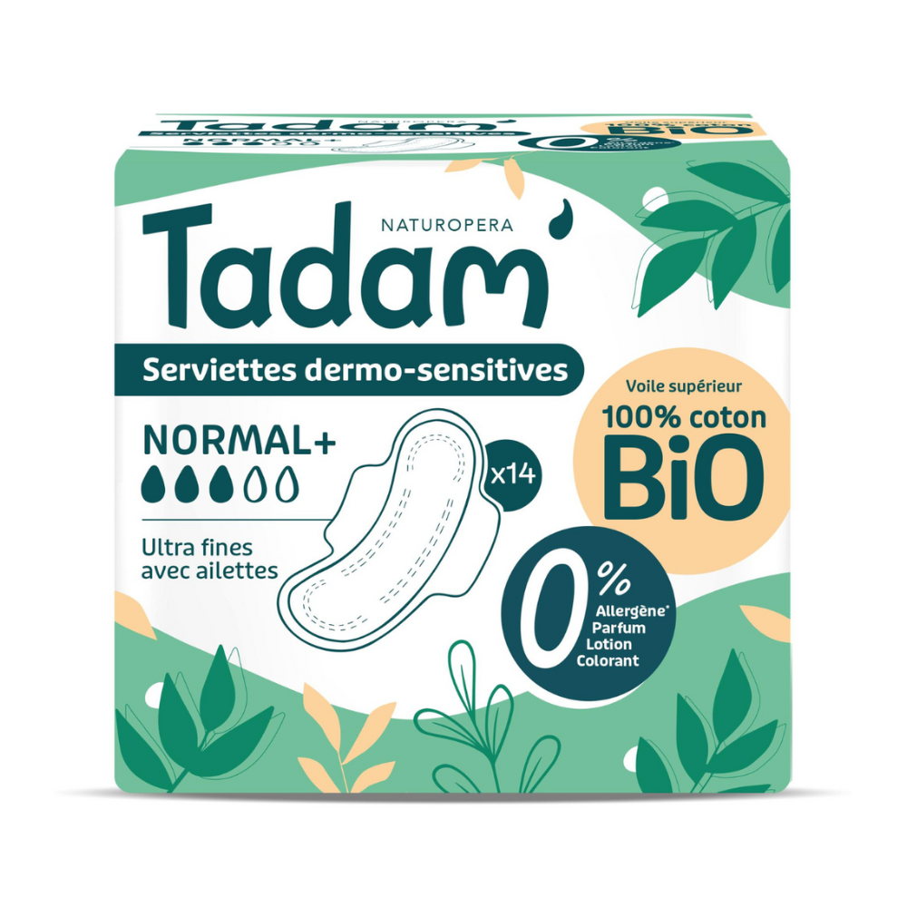 Absorbante Bio hipoalergenice, Ultra Normal +, 14 bucati, Tadam