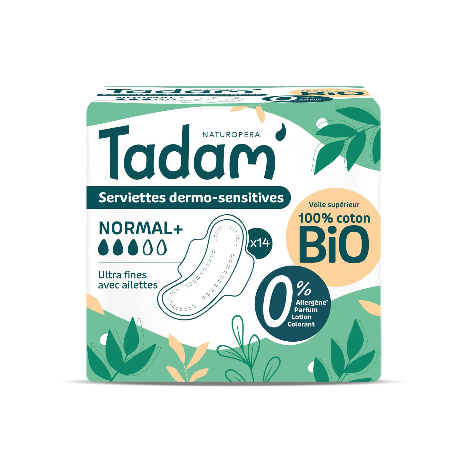 Absorbante Bio hipoalergenice, Ultra Normal +, 14 bucati, Tadam