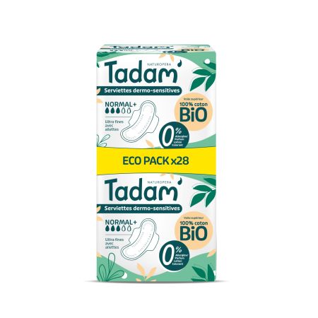 TADAM ABSORBANTE BIO HIPOALERGENICE ULTRA NORMAL+(2PACHETE)  28 BUC 10666