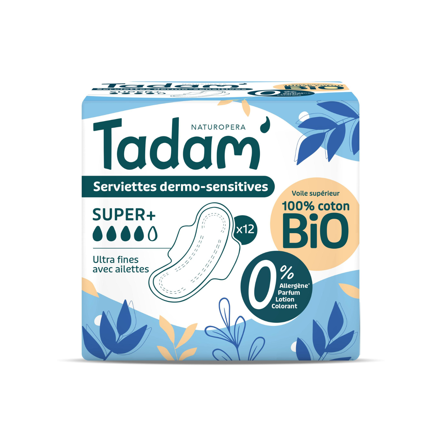 Absorbante Bio hipoalergenice, Ultra Super +, 12 bucati, Tadam