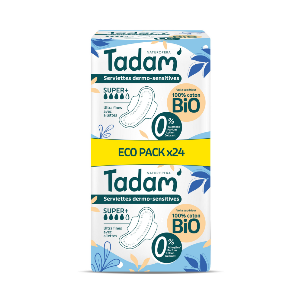 Absorbante Bio hipoalergenice, Ultra Super +, 24 bucati, Tadam