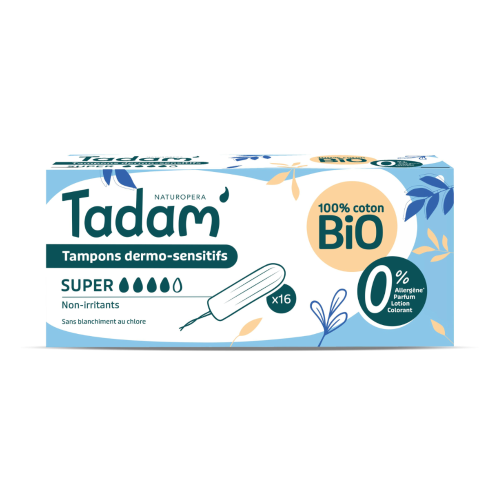 Tampoane Bio hipoalergenice, Super, 16 bucati, Tadam