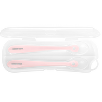 Lingurite din silicon, 4 luni+, Pink, Kikka Boo