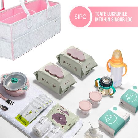 Organizator de scutece si accesorii, Pink, Sipo 608432