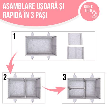 Organizator de scutece si accesorii, Pink, Sipo 608433