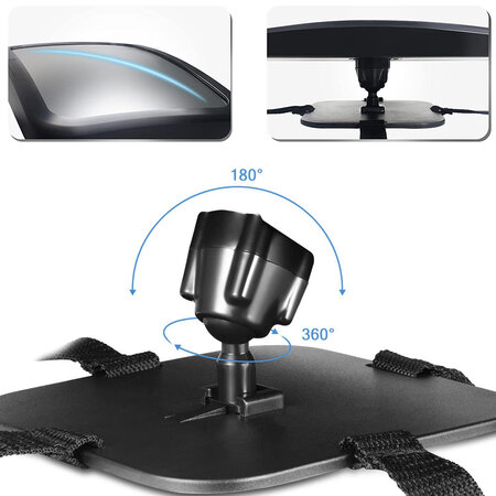 Oglinda auto cu fixare pe tetiera si rotire 360 de grade, Sipo 608475