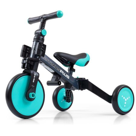Tricicleta 4 in 1 pentru copii Optimus Plus, Mint, 12 luni-5 ani, Milly Mally 608737