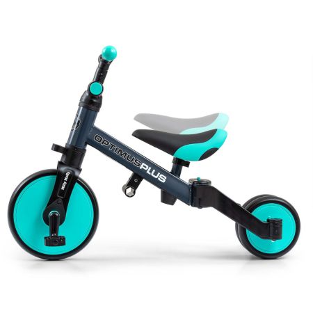 Tricicleta 4 in 1 pentru copii Optimus Plus, Mint, 12 luni-5 ani, Milly Mally 608733