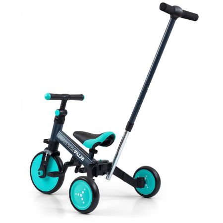 Tricicleta 4 in 1 pentru copii Optimus Plus, Mint, 12 luni-5 ani, Milly Mally 608738