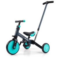Tricicleta 4 in 1 pentru copii Optimus Plus, Mint, 12 luni-5 ani, Milly Mally