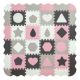 Puzzle din spuma Jolly 4, +10 luni, Pink Grey, 36 piese, Milly Mally 608770