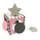 Puzzle din spuma Jolly 4, +10 luni, Pink Grey, 36 piese, Milly Mally 608762