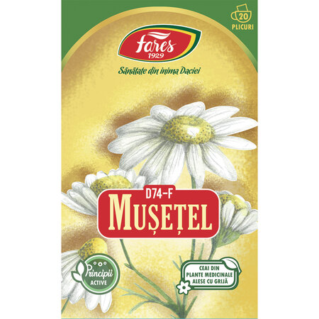 Ceai de musetel, 20 plicuri, Fares 723123
