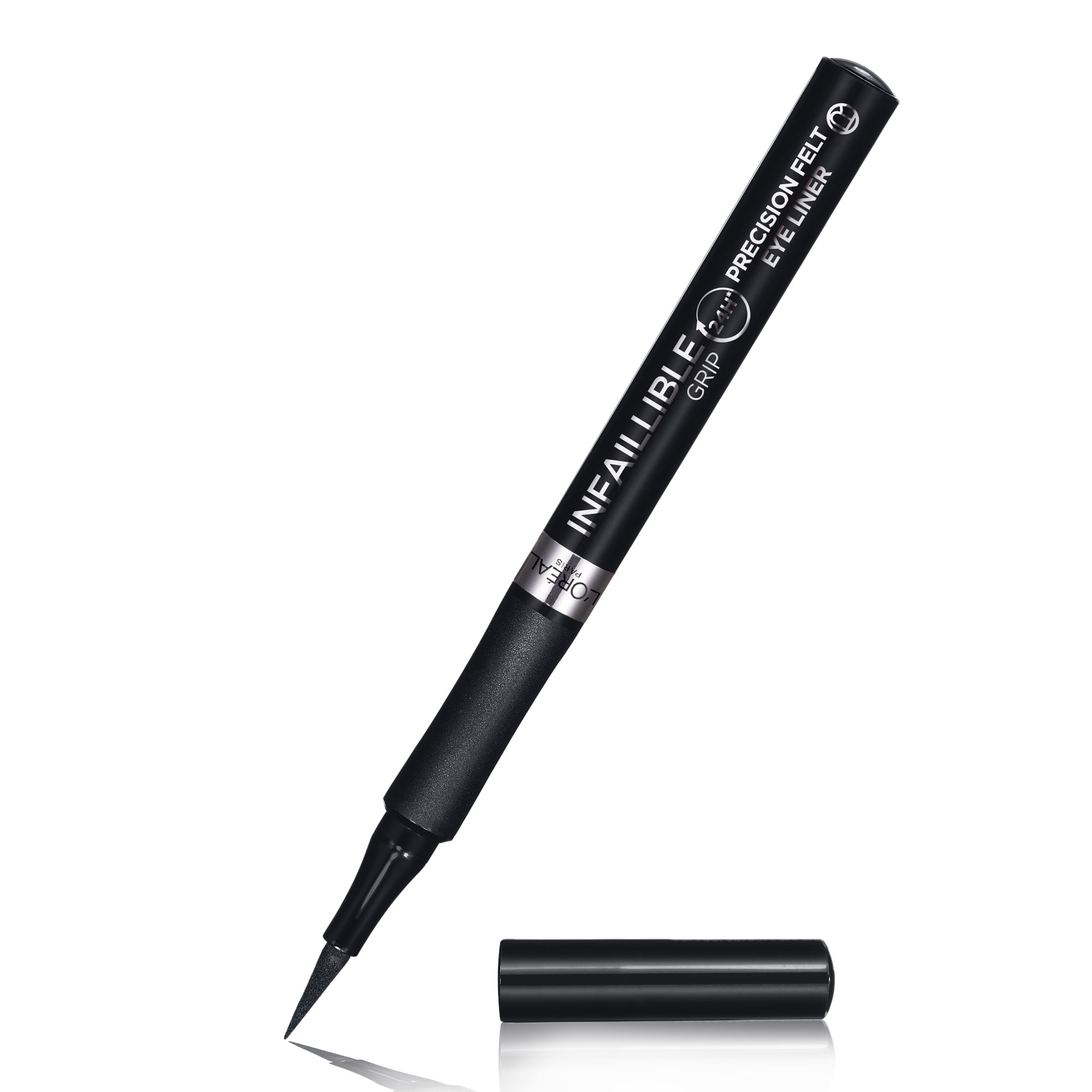 Tus lichid tip carioca Infaillible 24h Grip Precision Felt, 01 Black, 4 ml, Loreal Paris