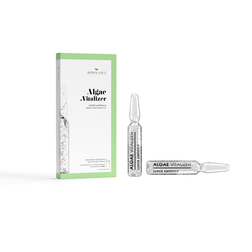 Fiole concentrate pentru hidratare intensa si fermitate Algae Vitalizer, 10 x 2 ml, Bio Balance