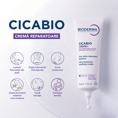 Crema reparatoare Cicabio Creme+, 40 ml, Bioderma 764517