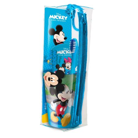 MR. WHITE SET IGIENA ORALA COPII CU BORSETA DISNEY MICKEY ALBASTRU MWHITEPO011.06