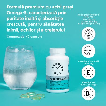 Pure Omega 3, 60 capsule gelationase moi, Good Routine 777089