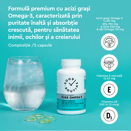 Pure Omega 3, 60 capsule gelationase moi, Good Routine 777089