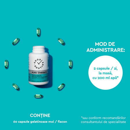 Pure Omega 3, 60 capsule gelationase moi, Good Routine 777094