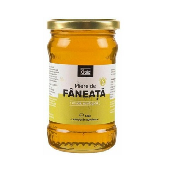 Miere de faneata cruda, Eco, 430 gr, Obio