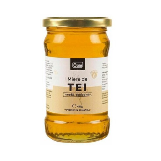 Miere de Tei cruda Bio, 430 g, Obio