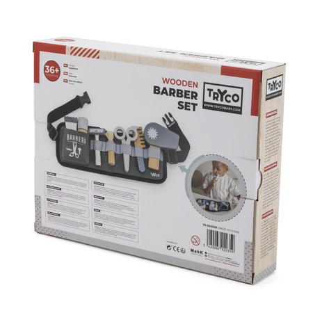Jucarie din lem Set de Frizer, +3 ani, Tryco 609712