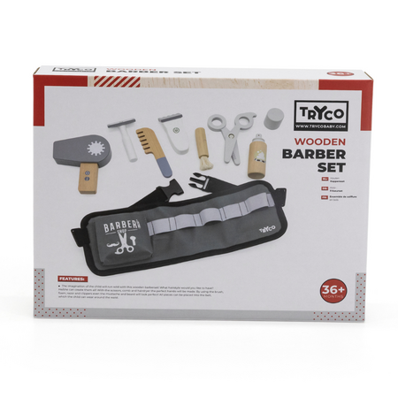 Jucarie din lem Set de Frizer, +3 ani, Tryco 609715