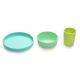 Set 3 recipiente din silicon pentru hrana, Blue, Lime si Mint, Melii 609851