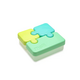 Recipient pentru hrana, model puzzle, Albastru si Verde, Melii 609789