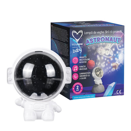 Lampa de veghe 3 in 1 cu proiectii Astronaut, Easycare 609947