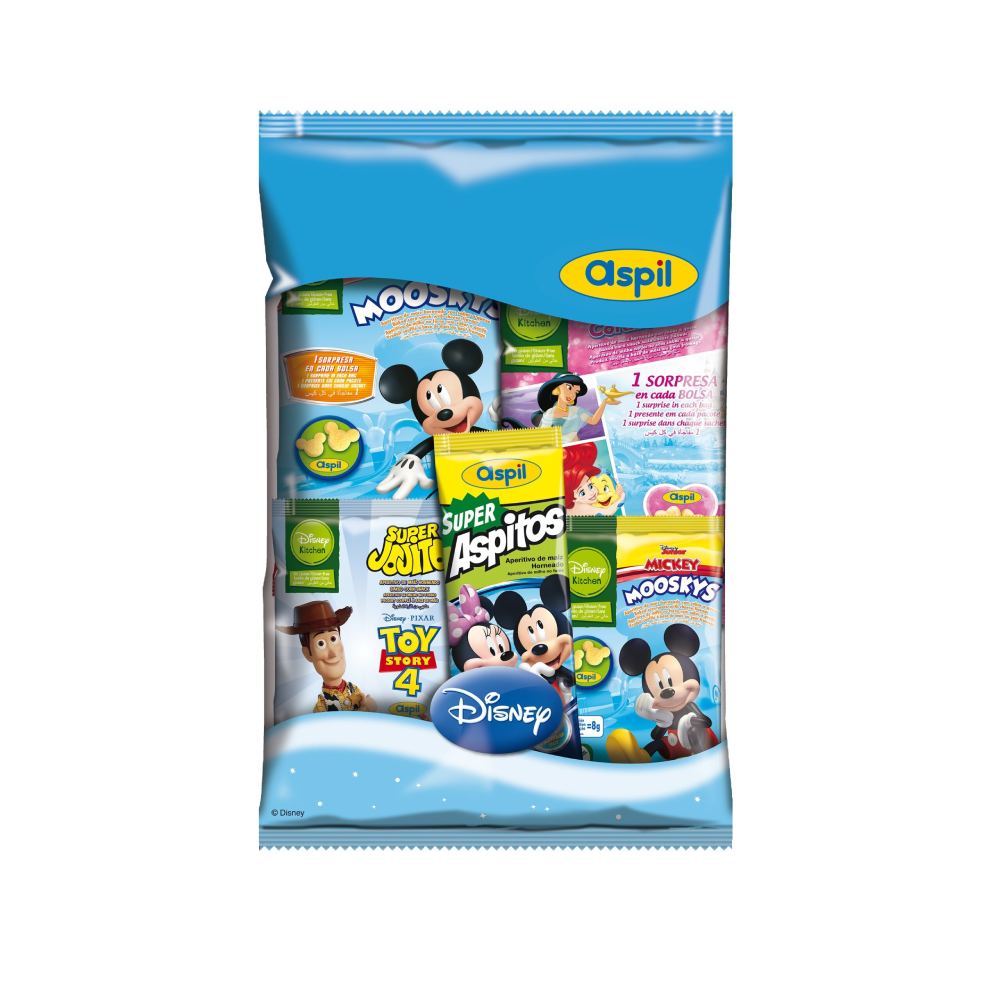 Pufuleti mix 5 pachete cu diferite personaje Disney Aspil, 78g, Aspil