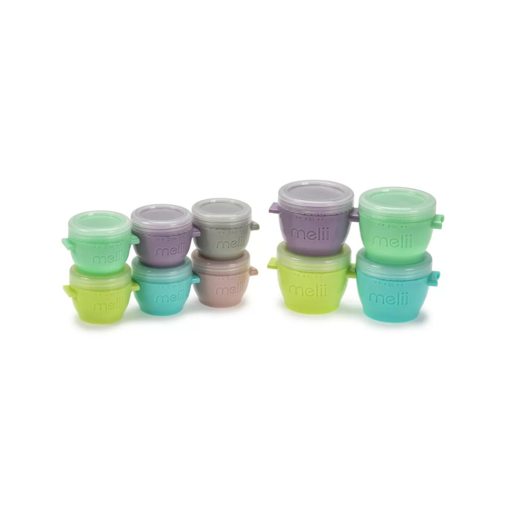 Set 10 recipiente Snap&Go, 6 x 59 ml + 4 x 118 ml, Melii