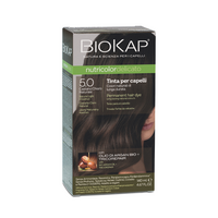 Vopsea permanenta pentru par Nutricolor Delicato, Natural Light Chestnut 5.0, 140 ml, Biokap