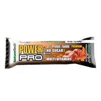 Baton energizant cu aroma de caramel 31% proteina Power Pro, 80 g, Nature Tech